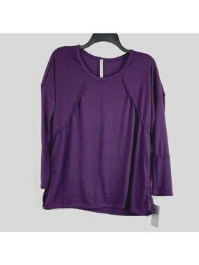 Forgotten Grace Women Purple Long Sleeve Top Sweater Size S